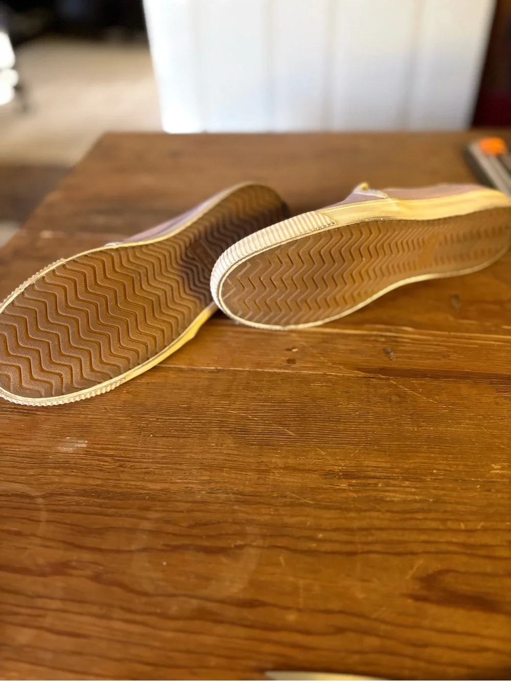 Toms Lavender Slip-On Canvas Shoes with Cream Trim